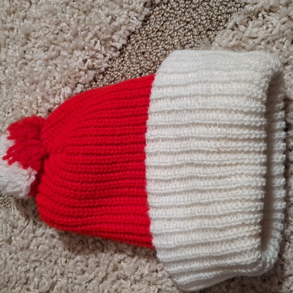 Cherry Bowl Pontiac Silverdome Vintage Red and White Knit Hat - Picture 3 of 3